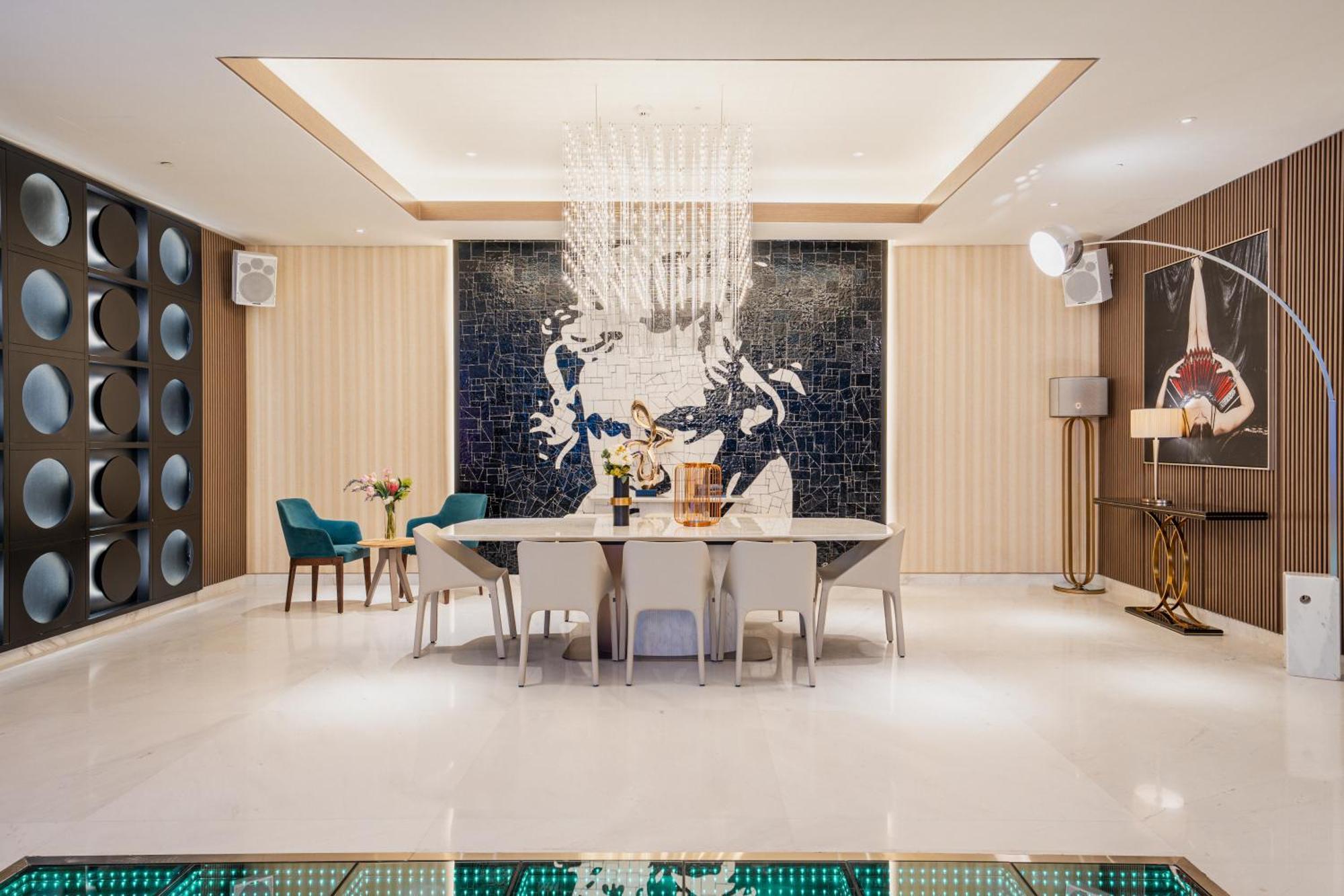 Hotel Five Luxe Dubaj Exteriér fotografie Interior of the restaurant